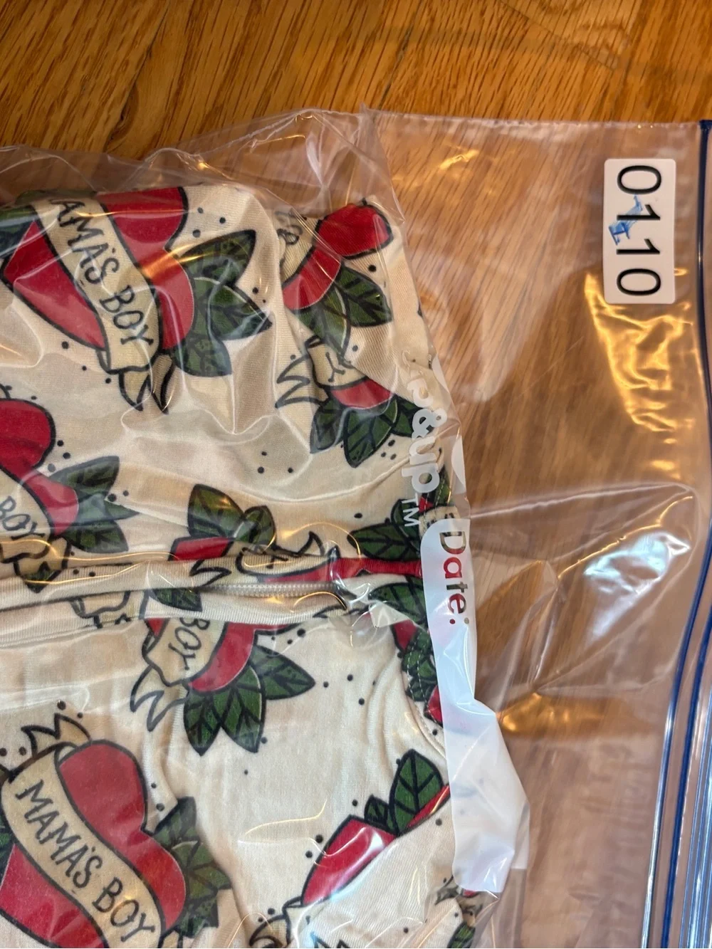 Bums & Roses “Mama’s Boy” footless romper/fold over footie - 6-9 months bamboo